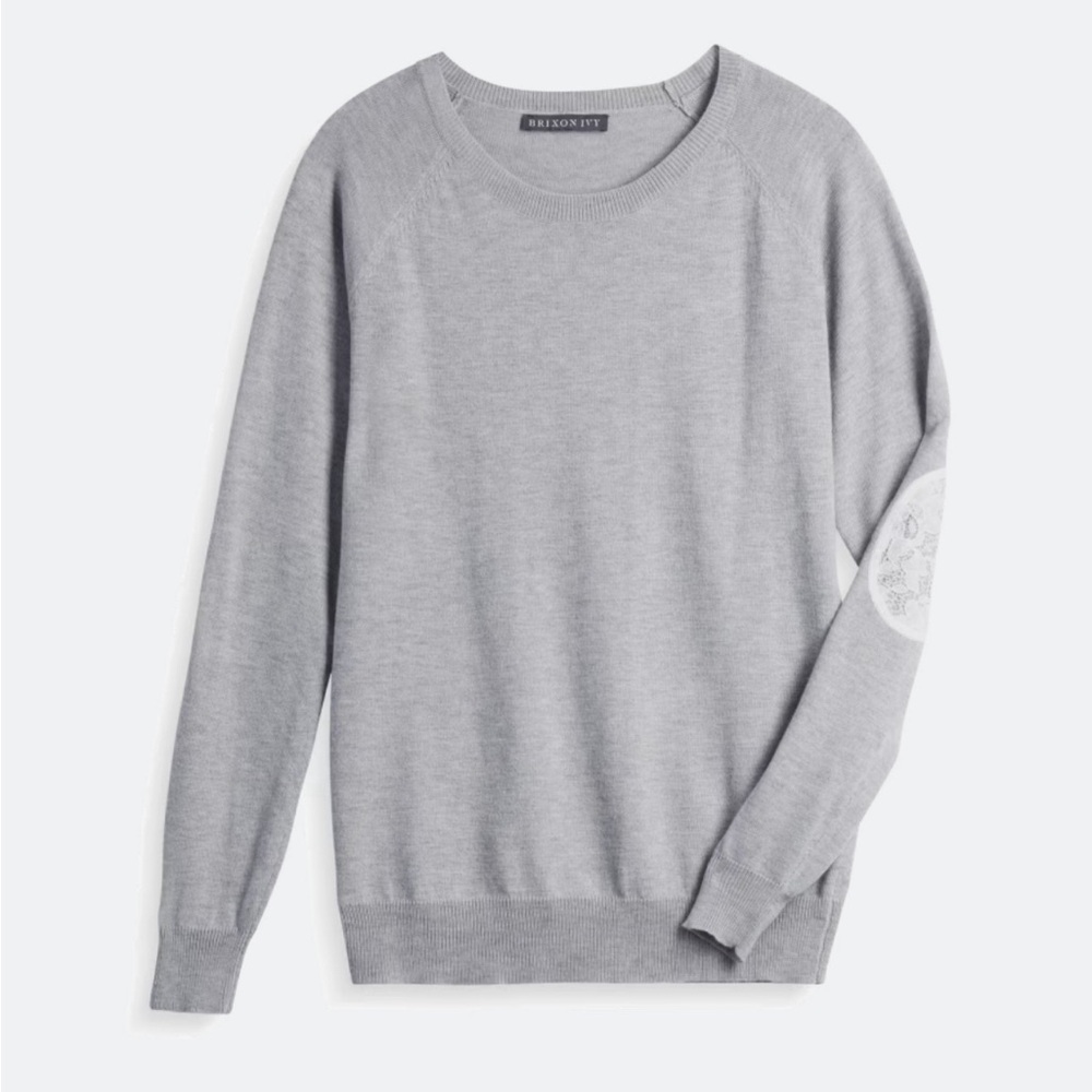 Market & Spruce Fierro Elbow Patch Crew Neck Sweater